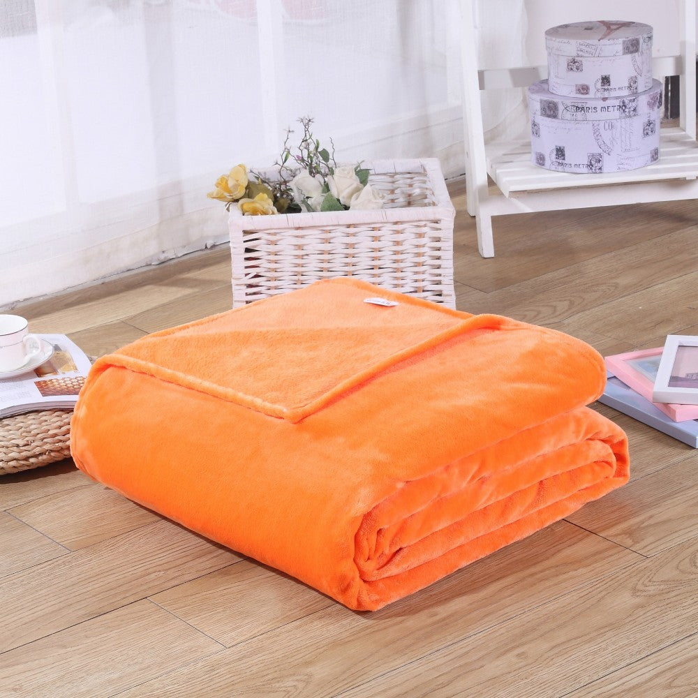 Spring Winter Winter Flannel Blanket Fluffy Warm Soft Sofa Cover Bedspread Solid Blue Black Coral Fleece Plush Blankets For Beds
