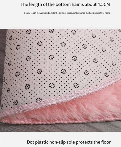 Tie-Dye Oval Living Room Rug Comfortable Soft Home Decor Floor Cushion Sofa Eend Table Bedroom Fluffy Non-Slip Plush Bed Rug