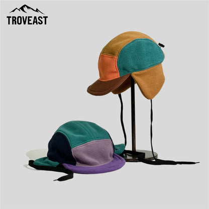 Chapéu de Inverno Corta-vento Térmico de Fleece Estilo Pescador Cinco Painéis para Ciclismo, Atividades ao Ar Livre, Proteção de Orelha Contra o Frio para Esportes de Inverno?