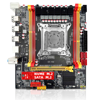 Conjunto de Placa-Mãe ZSUS X79 VG2 com Processador Intel LGA2011 Xeon E5 2630 V2 Memória RAM DDR3 1*16GB 1600MHZ ECC NVME M.2 SATA