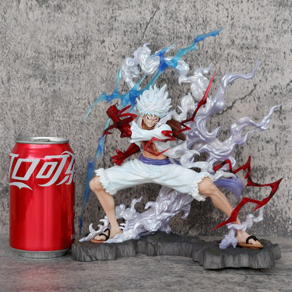 One Piece Luffy Gear 5 Nika Statue Anime Figure Desktop Toy Gift for Boys 28cm Garage Kits