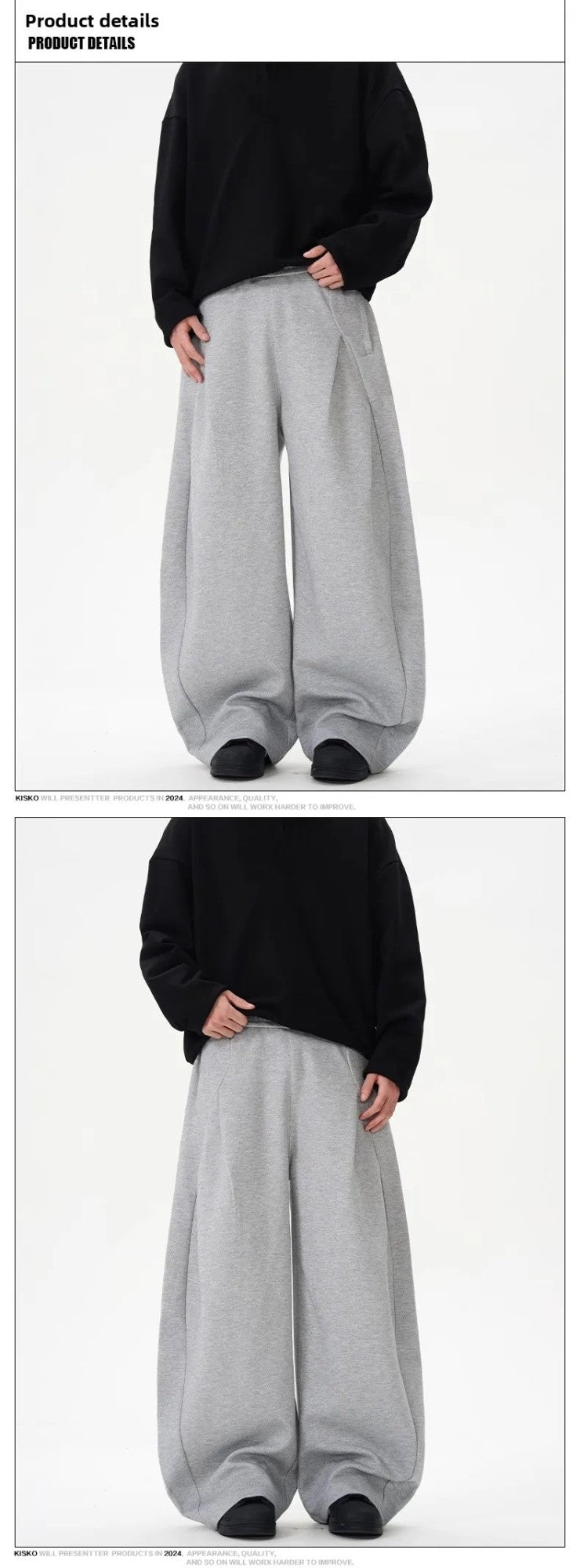 Calças Casuais Masculinas de Perna Larga com Design Desconstruído Americano Calças de Moletom Esportivas Primavera Outono Calças Compridas Versáteis da Moda