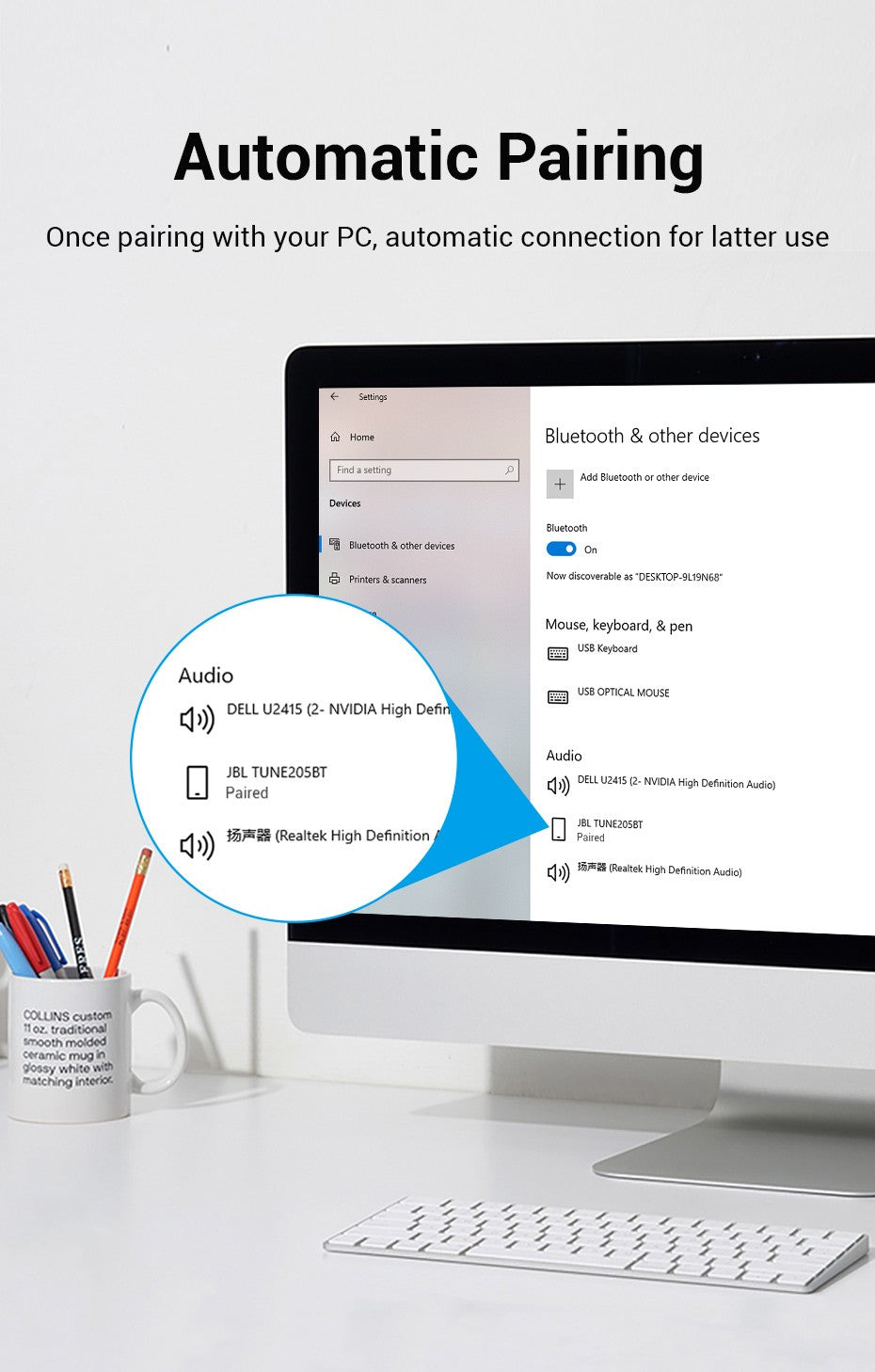 Vention USB Bluetooth 5.0 Adapter Wireless for PC Windows 7/8/8.1/10/11 Bluetooth Receiver & Transmitter For Speaker Earbuds