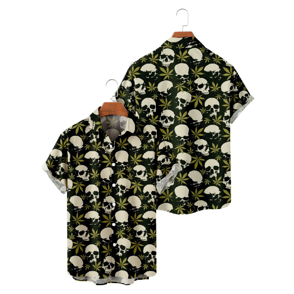 2024 Hawaiian Shrimp Print Men's Shirt for Shrimp Cartoon Short Sleeve Shirt Hawaiian Summer Beach Vacation Top Breathable