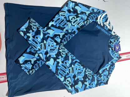 Hot Men's Surfing Shirt Energetic Camo Style Lycra Rashguard RIGHTTRACK For Surf Sportswear Beach UV Swimwear UPF50+ Clothes