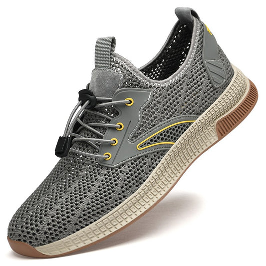 Outdoor Men Casual Shoes Genuine Leather Mens Shoes Brand Climbing Hiking Travel Shoes  Breathable Man Sneakers Summer Footwear