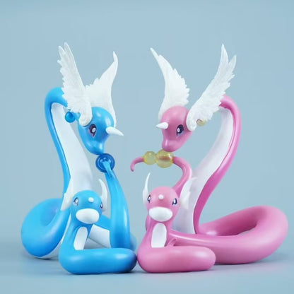 Anime Cartoon Figure Dragonair And Dratini Action Figures 12cm Pvc Collection Model Toys Gifts High Quality Desktop Decoration