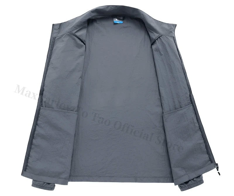 Men's Summer Skin Quick Dry Hiking Jacket Waterproof Sun UV Protection Coats Men Outdoor Sports Fishing Camping Running Jacket