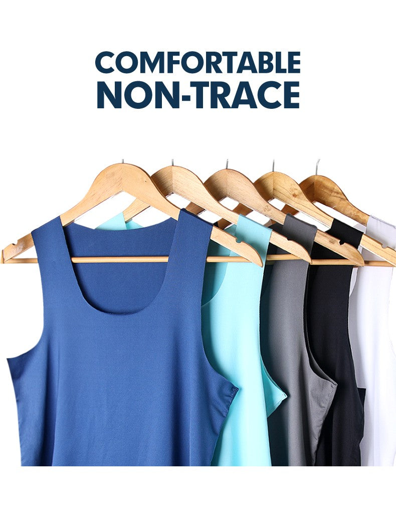 Men's vest Ice Silk seamless fitness summer slim-fit breathable underwear Youth sports hurdle sleeveless undershirt