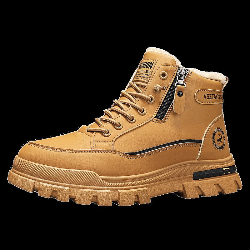 Men's winter warm ankle boots, new anti-slip sports shoes, men's motorcycle snow boots Botas Para Hombre