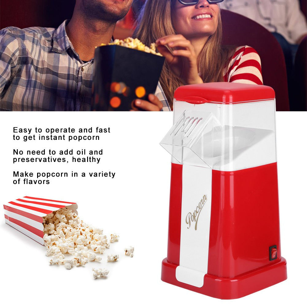 Electric Automatic Popcorn Machine Mini Portable Popcorn Maker Household Corn Popper for Kitchen