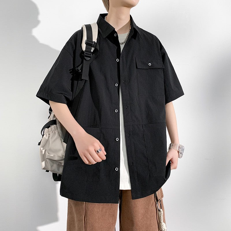 Men Shirt Short Sleeve Summer Sportswear Oversize 6XL 7XL 8XL 10XL Plus Size Formal Casual Streetwear Loose Pocket High Quality