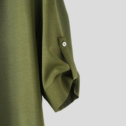 INCERUN Men Sets Solid Color Pleated Shirt & Pants Two Pieces Sets Loose Streetwear 2025 Fashion Men's Casual Suits S-5XL