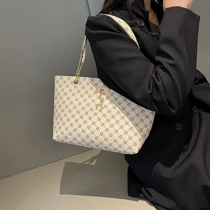 2024 Autumn and Winter New Presbyopic Handbag Shoulder Bag Large Capacity Tote Bag Women's Bag