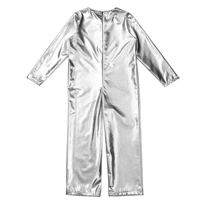 Kids Alien Cosplay Costume Space Travel Astronaut Jumpsuit Halloween Performance Outfit for Boys and Girls with Hat, Gloves