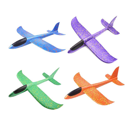 Avião de espuma grande de 36cm x 48cm, planador de avião de arremesso manual, aviões de bolha EPP inerciais, brinquedos de lançamento ao ar livre para crianças e meninos de presente