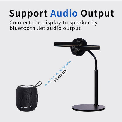 30CM WIFI 256Pcs Led 3D Hologram Logo Projector Advertising Holographic Fan For Event Rent And Shopping Mall Store