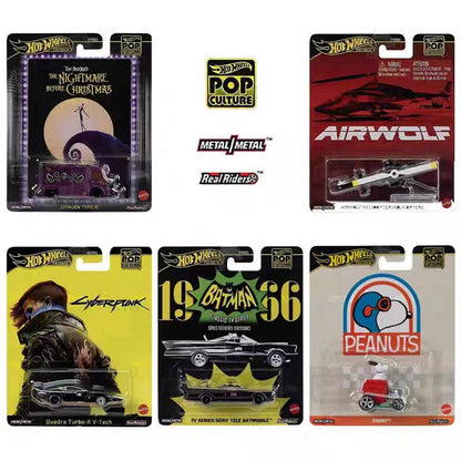 Coleção Hot Wheels HXD63 Pop Culture Original Séries Stranger Things Godzilla Batman Jaws Matrix Carros de Coleção Presentes