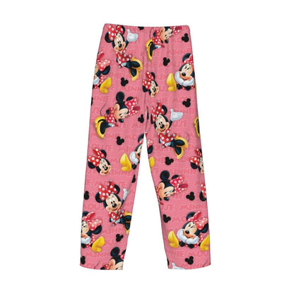 Custom Print Mickey Mouse Donald Duck Pajama Pants Men Sleep Sleepwear Bottoms with Pockets