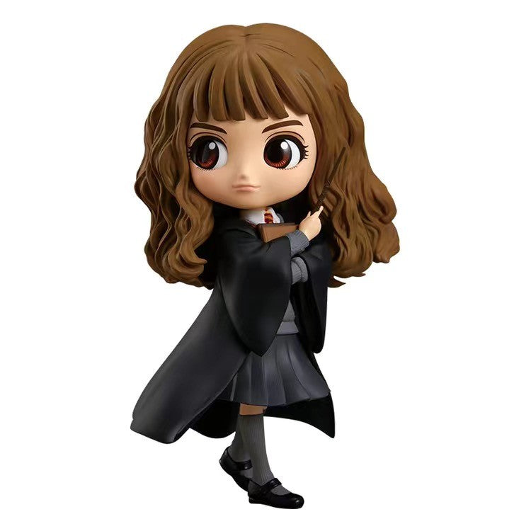 14cm Original Bandai Q Posket Harry Potter Series Versão Personagem Draco Malfoy Hermione Action Figure Anime Colecionável Bonecas Infantis