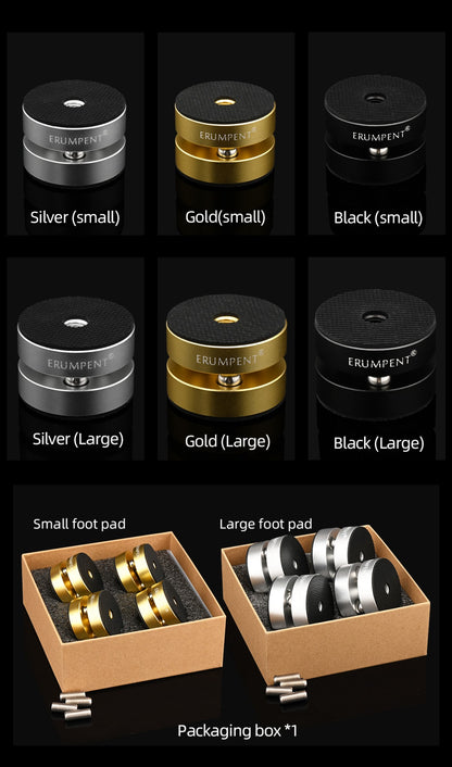4PCS High Quality Audiophile Shock Damping Pad Steel Ball Stand Feet Speaker Stabilizer CD Amplifier Spikes Stand Feet Pad