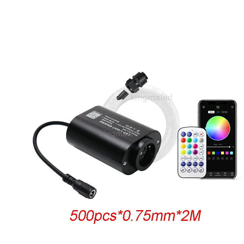 Mini 6W Twinkle  Fiber Optic Star Ceiling Light Kit RGBW APP Control Car Star Light Roof  for Starry Sky Fiber Optic Ceiling