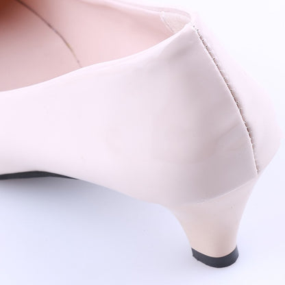 Sapatos Femininos Scarpin Salto Médio Nude Sexy Salto Alto Sapatos de Casamento Feminino Sapatos de Trabalho de Escritório Scarpin Branco Sapatos de Festa