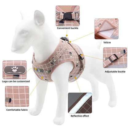 Coleira para cachorro com guia, coleira para gato, coleira para cachorro respirável, guia refletiva para cachorro, suprimentos para poodle
