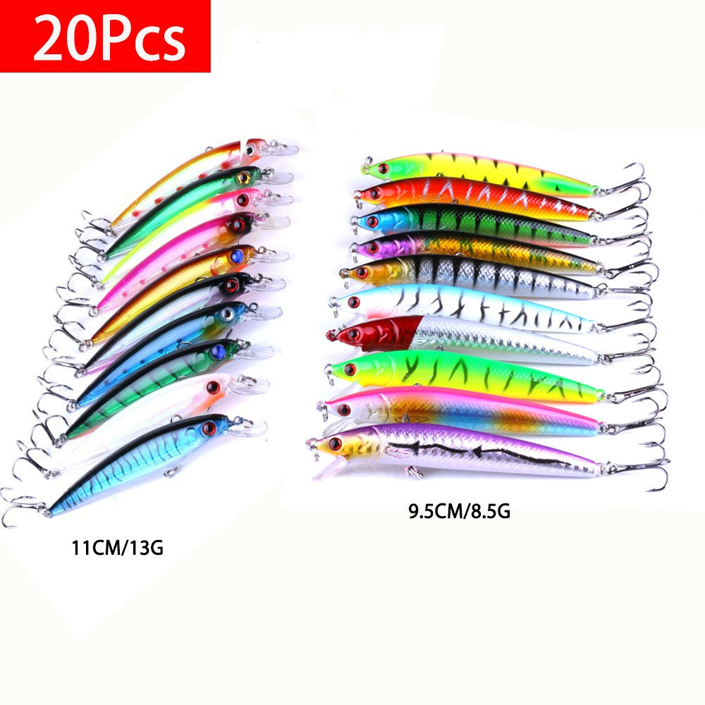 Kit de Iscas Artificiais para Pesca - Crankbait, Minnow, Popper, Pencil, Swimbait, Wobblers e Bionic Crank - Terno de Pesca