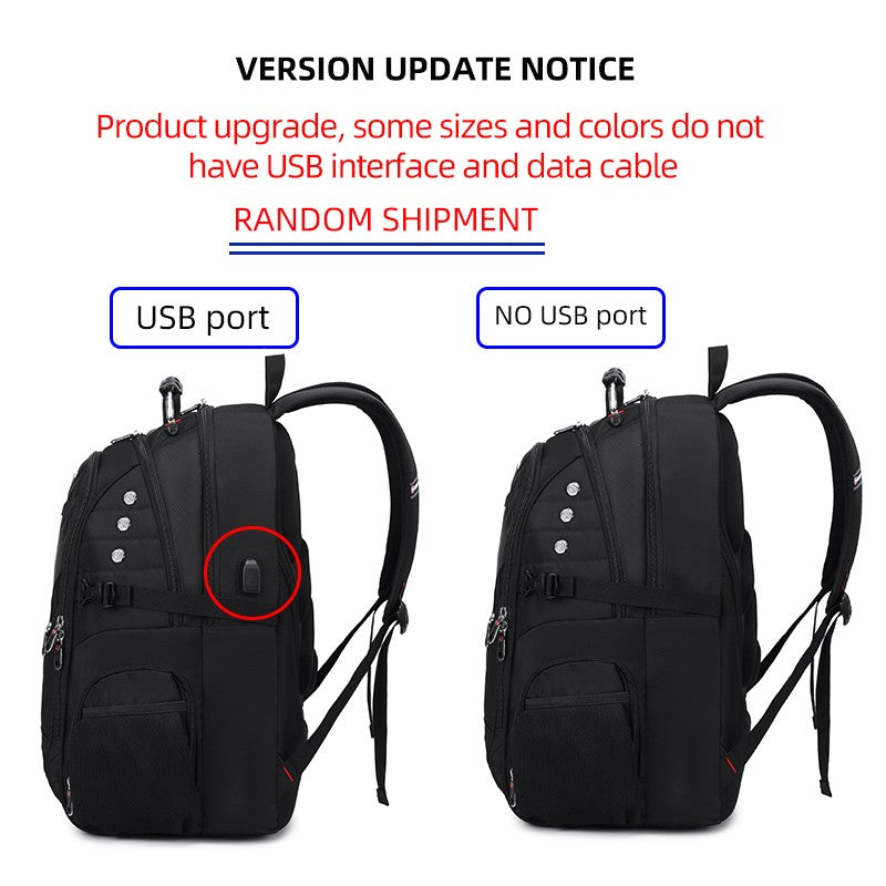 Mochila Masculina Antifurto Impermeável para Notebook de 17 polegadas com Carregamento USB, Mochila de Viagem de Negócios e Escolar Masculina