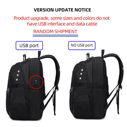 Mochila Masculina Antifurto Impermeável para Notebook de 17 polegadas com Carregamento USB, Mochila de Viagem de Negócios e Escolar Masculina