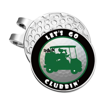 Magnetic Golf Hat Clips Golfer Pattern Position Marker Golf Ball Marker Metal Material Cartoon Golf Cap Clips Men Women