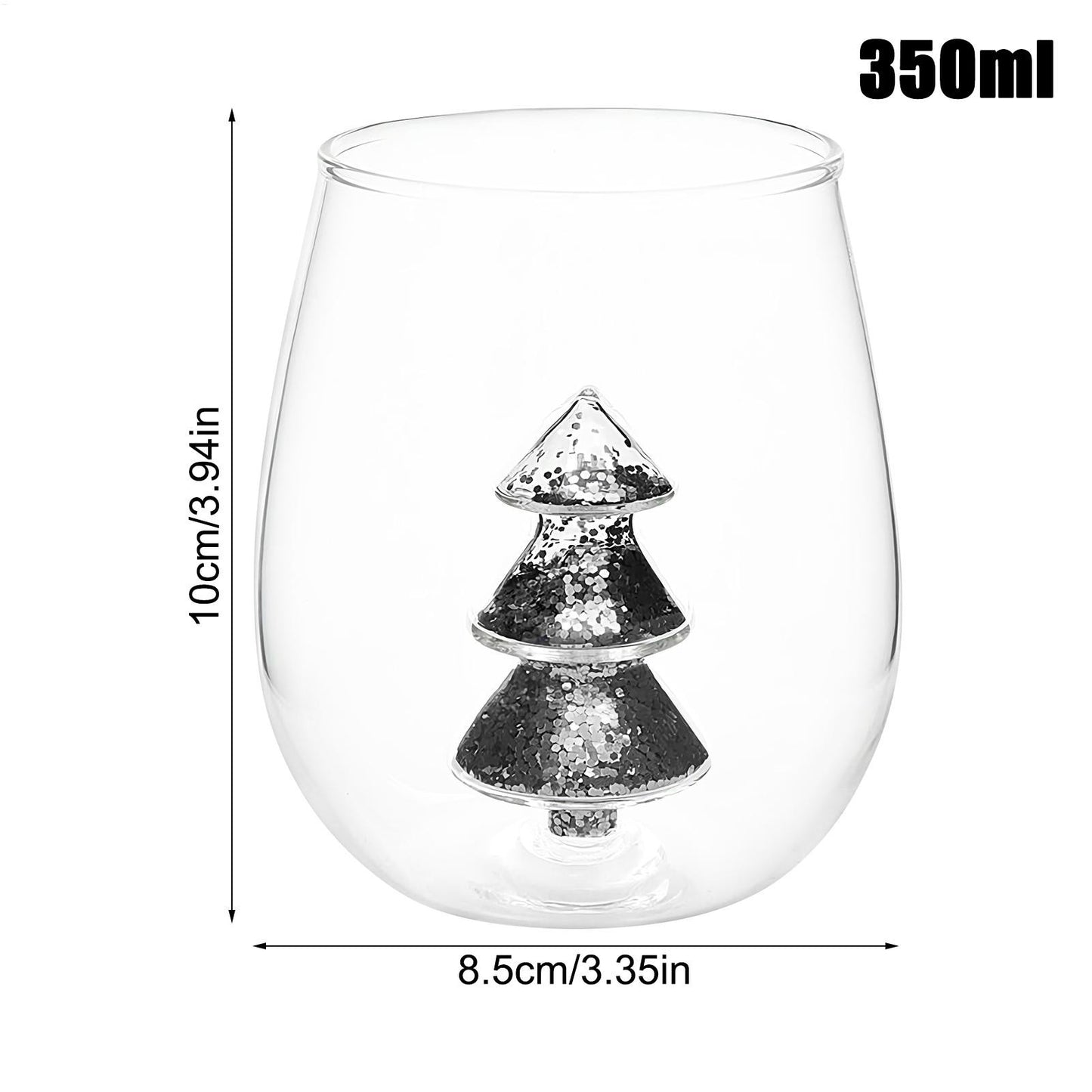 Óculos de Natal Copos Antiderrapante Árvore de Natal Dentro Caneca Taças de Vinho Xícaras de Café Beber Café Leite Caneca Presente para Amantes