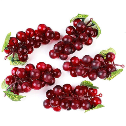 Realistic Artificial Grapes Table Decoration of Realistic Fake Grape Natural Fake Grape Bundles Party Home Wedding Decoration
