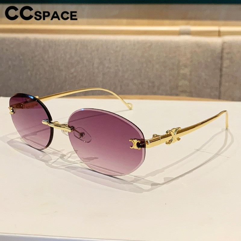 Fashion Rimless Sunglasses Women Trendy Gradient Lens Frameless Square Sun Glasses Female Retro Punk Shades UV400 Eyewear 308336