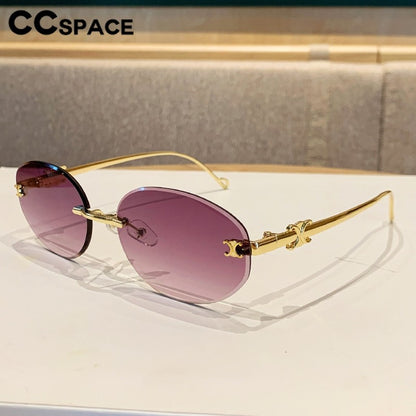 Fashion Rimless Sunglasses Women Trendy Gradient Lens Frameless Square Sun Glasses Female Retro Punk Shades UV400 Eyewear 308336