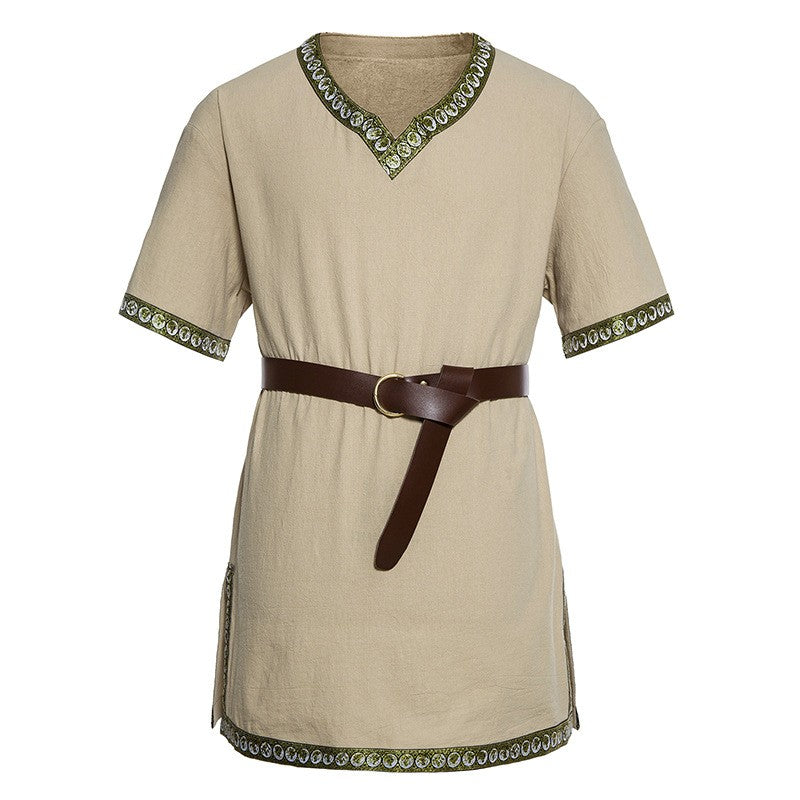 Knight Cosplay Medieval Costume Tunic Halloween Costumes for Men Adult Viking Pirate Disguise Fancy Clothing Carnival Shirts