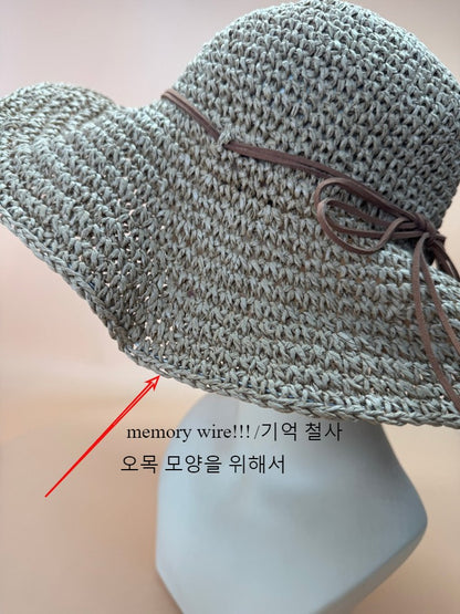 Summer Beach Korean Straw Hat for Women Visor Bucket Hat Hand Weaving Panama Girl Fishing Chapeau Sun Hats for Women