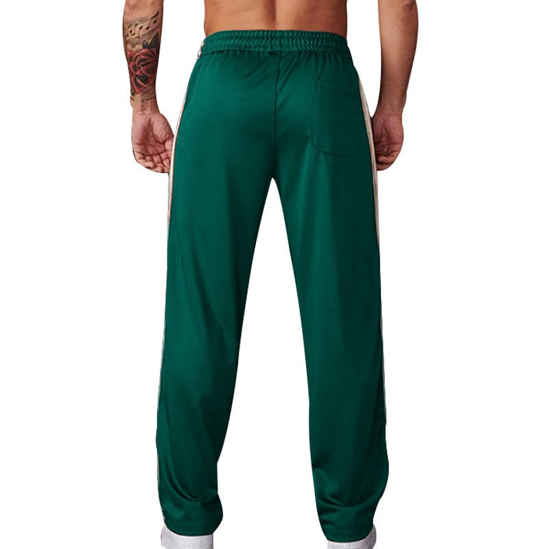2024 Outono Europa E Estados Unidos Nova Moda Calça Reta Masculina Americana Solta Esporte Estampada Calça de Rua Combinando