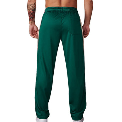 2024 Outono Europa E Estados Unidos Nova Moda Calça Reta Masculina Americana Solta Esporte Estampada Calça de Rua Combinando