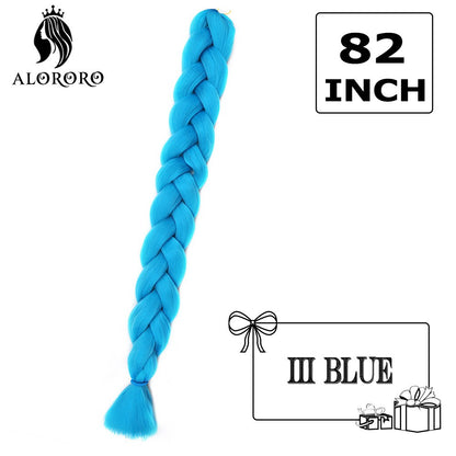 Cabelo Trançado Sintético Jumbo Alororo 82 polegadas Cabelo Falso Africano Fibra de Alta Temperatura Roxo Vermelho Extensões de Cabelo para Mulheres