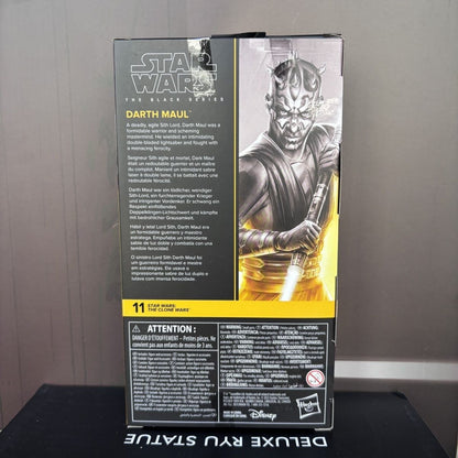 Star Wars The Black Series Darth Maul Figura de Ação - Brinquedo Colecionável Modelo The Clone Wars para Crianças e Presentes de Hobby