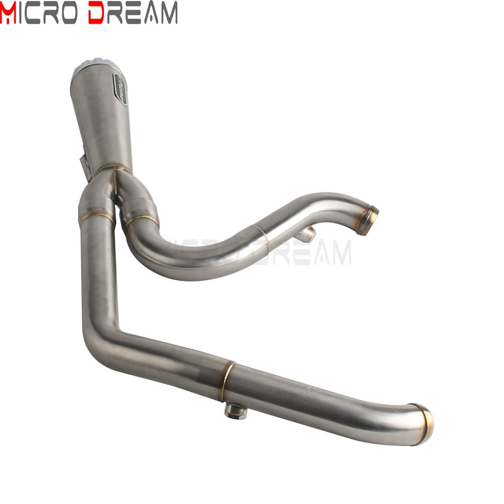 2 into 1 Motorcycle Engine System Pipe Slip on Exhaust Mufflers For Harley Street Glide ST FLHXST EFI FLHX Special FLHXS 2017-25