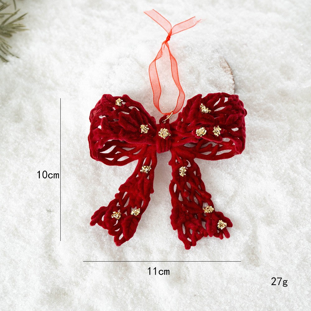 1/10PCS Red Velvet Christmas Tree Accessories Carriage Garland Hanging Holiday Party Celebration Decorations