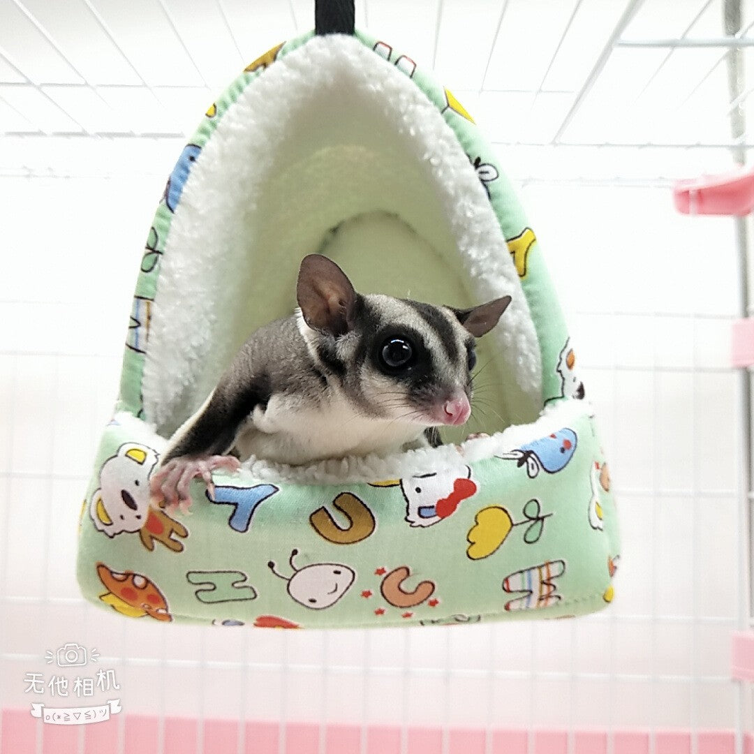 Ninho de Hamster Bolsa de Mel Esquilo Ramo de Flor Brilhante Porquinho-da-índia Porco-da-holanda Gato Longo Suprimentos de Aquecimento de Inverno para Animais de Estimação Gaiolas de Algodão
