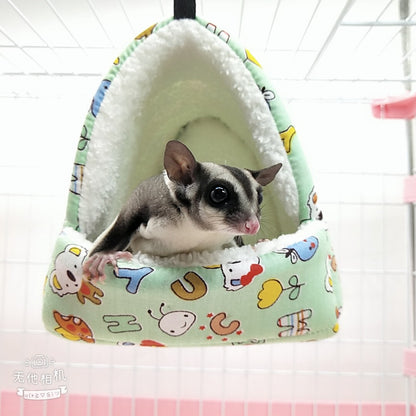 Ninho de Hamster Bolsa de Mel Esquilo Ramo de Flor Brilhante Porquinho-da-índia Porco-da-holanda Gato Longo Suprimentos de Aquecimento de Inverno para Animais de Estimação Gaiolas de Algodão