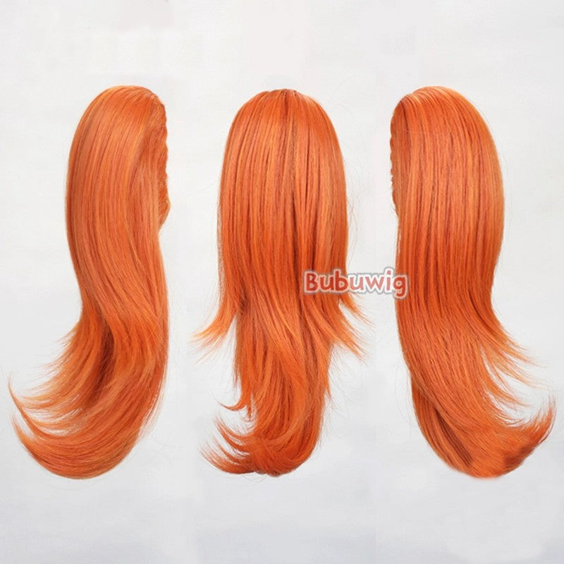 Bubuwig Cabelo Sintético 22 Cores 30cm Curto Liso Rabo de Cavalo Único Moda Anime Preto Vermelho Azul Perucas Cosplay Resistente ao Calor