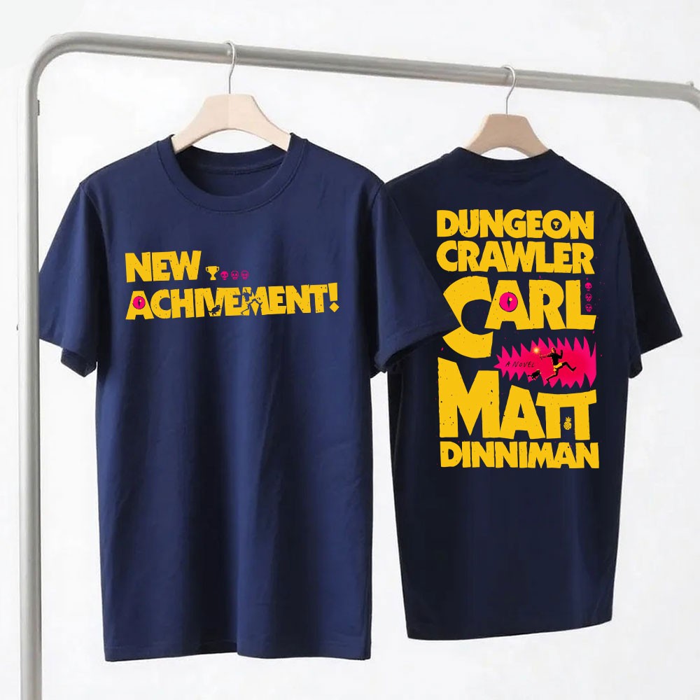 New Achievement Dungeon Crawler Carl Shirt Gift for Reader Fantasy Science Fiction Book Lover Donut Fan Tops Bookish Tees