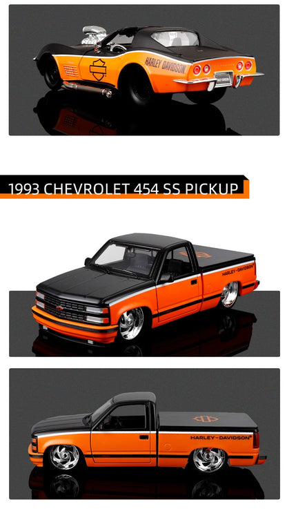 Novo Em Estoque Maisto 1:24 Toyota Tacoma Harley Davidson Chevrolet Camaro Zl1 Liga Fundida Modelo de Carro Miniatura Simulação Brinquedo