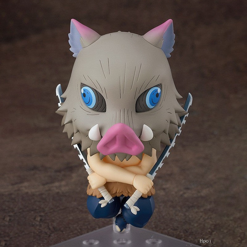 6 tipos de bonecos de ação Demon Slayer Kamado Nezuko Tanjirou Agatsuma Zenitsu Hashibira Inosuke Tomioka Giyuu Kochou Rengoku